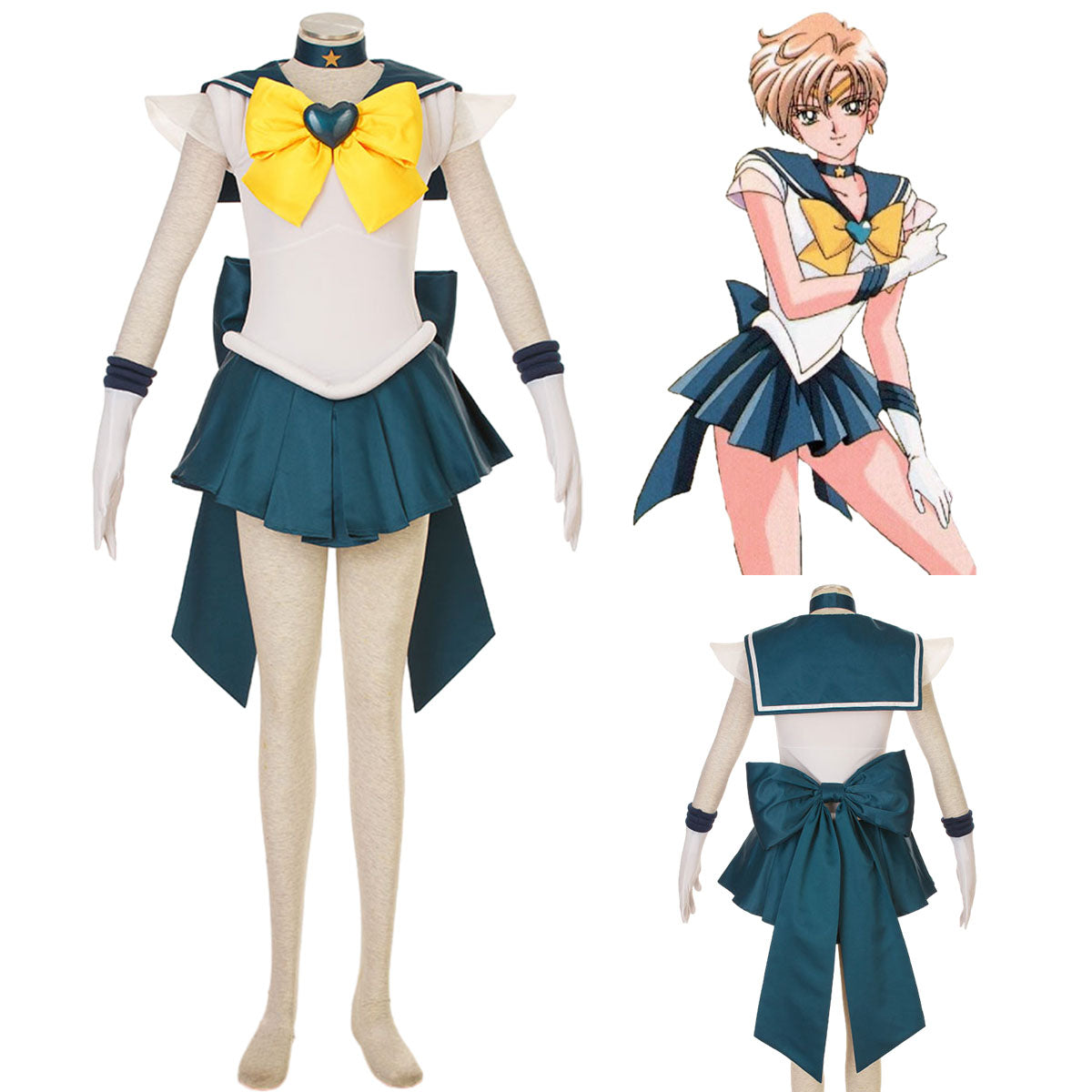 Sailor Moon Super S Sailor Uranus Tenou Haruka Cosplay Costume Kit with Accessories