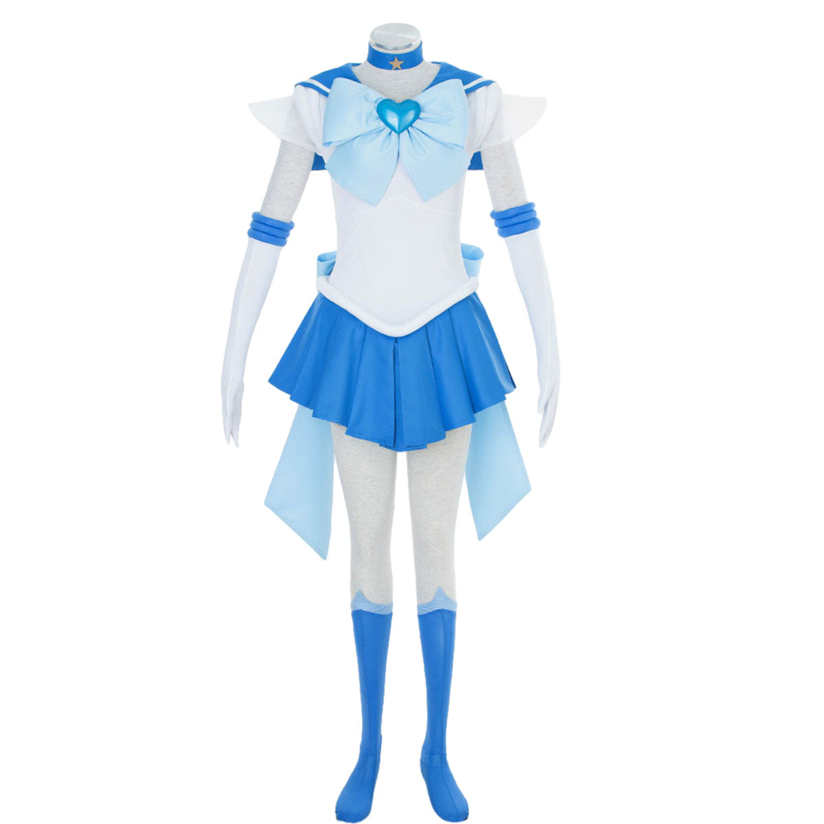 Sailor Moon Super S Sailor Mercury Mizuno Ami Cosplay Costume Kit with Accessories