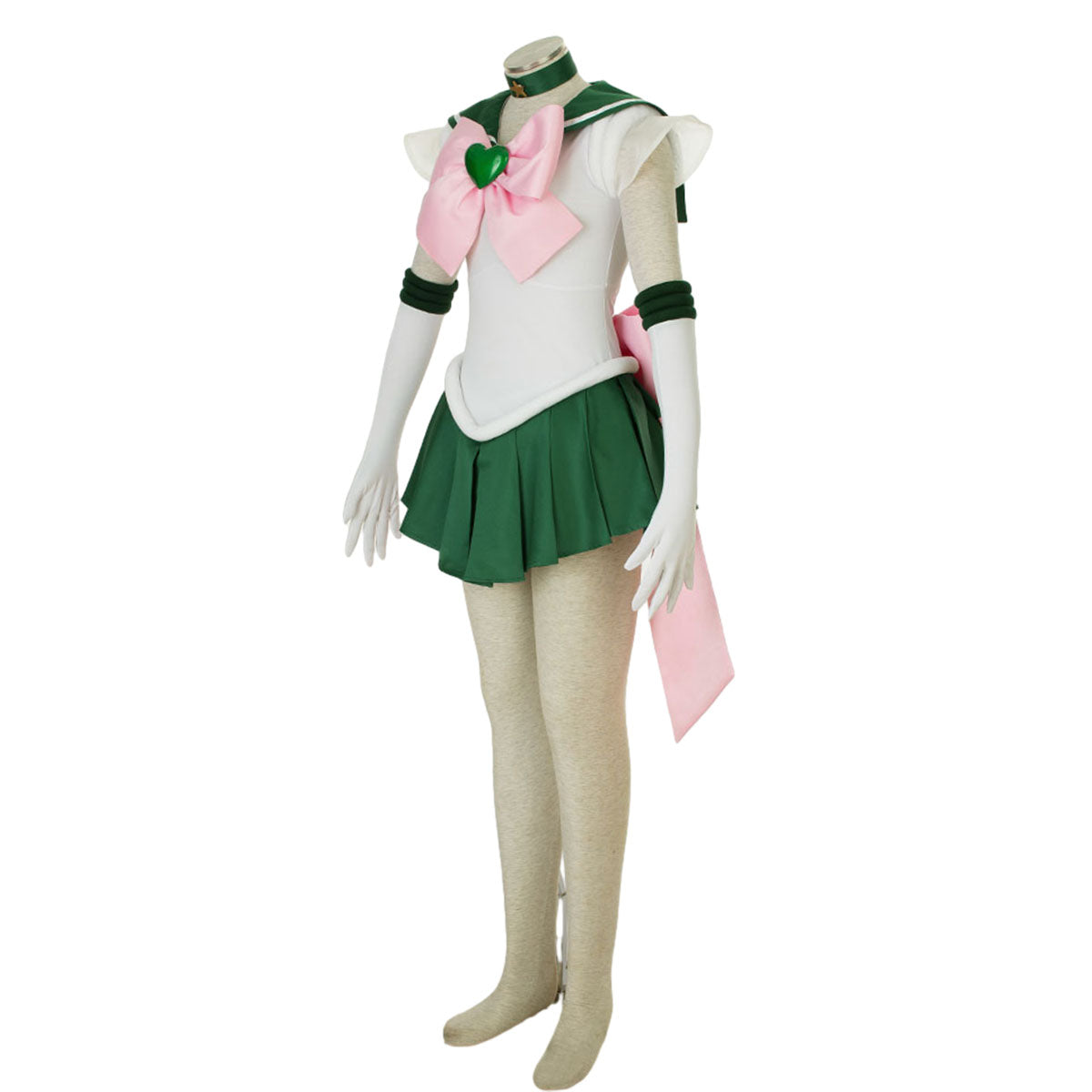 Sailor Moon Super S Sailor Jupiter Kino Makoto Cosplay Costume Kit with Accessories