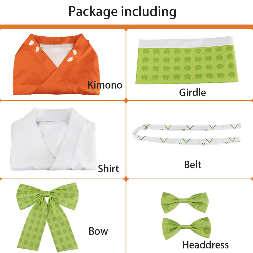 Danganronpa Costume Saionji Hiyoko Cosplay full Kimono Outfit Costume Kit