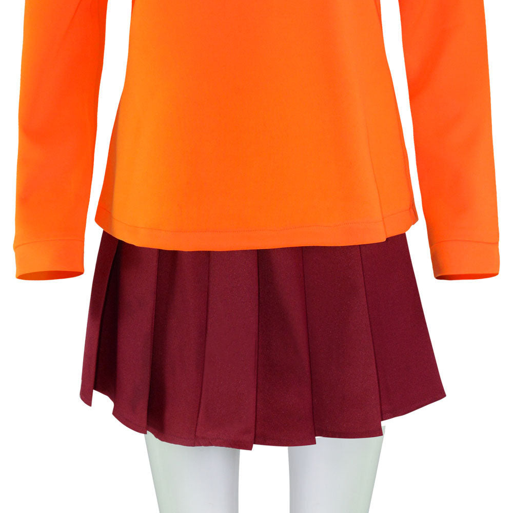Scooby Doo Costume Velma Cosplay Dress Costume Kit