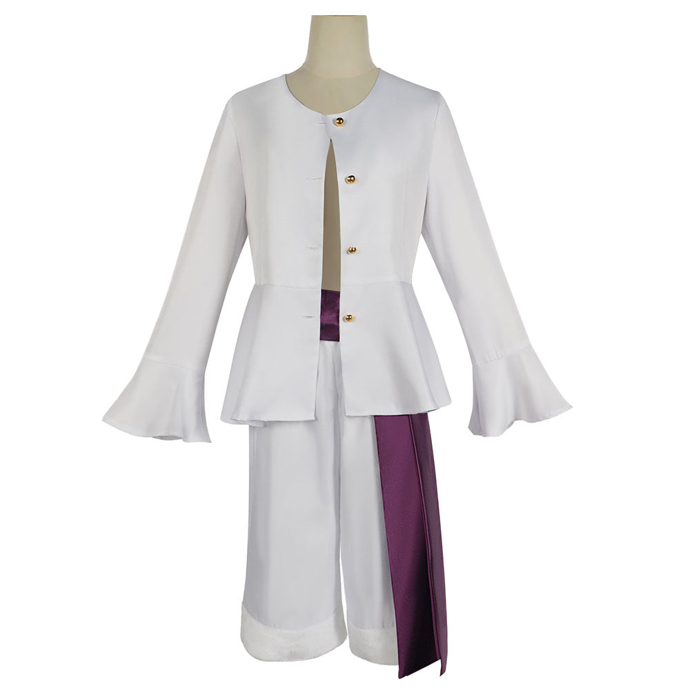 One Piece Costume Gear 5 Luffy Cosplay White Costume Outfit Kit