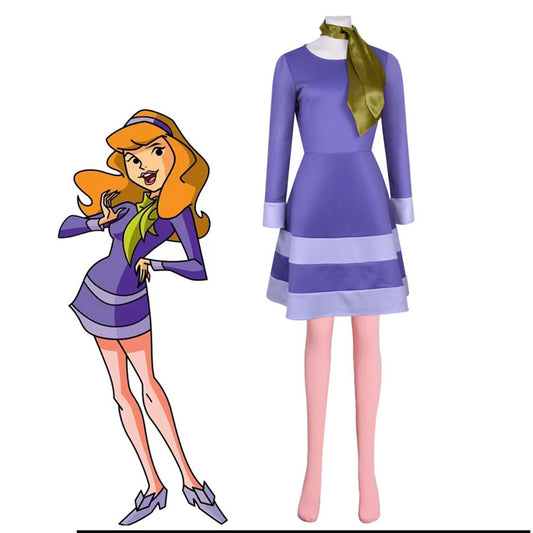 Scooby Doo Costume Daphne Cosplay Dress Costume Kit