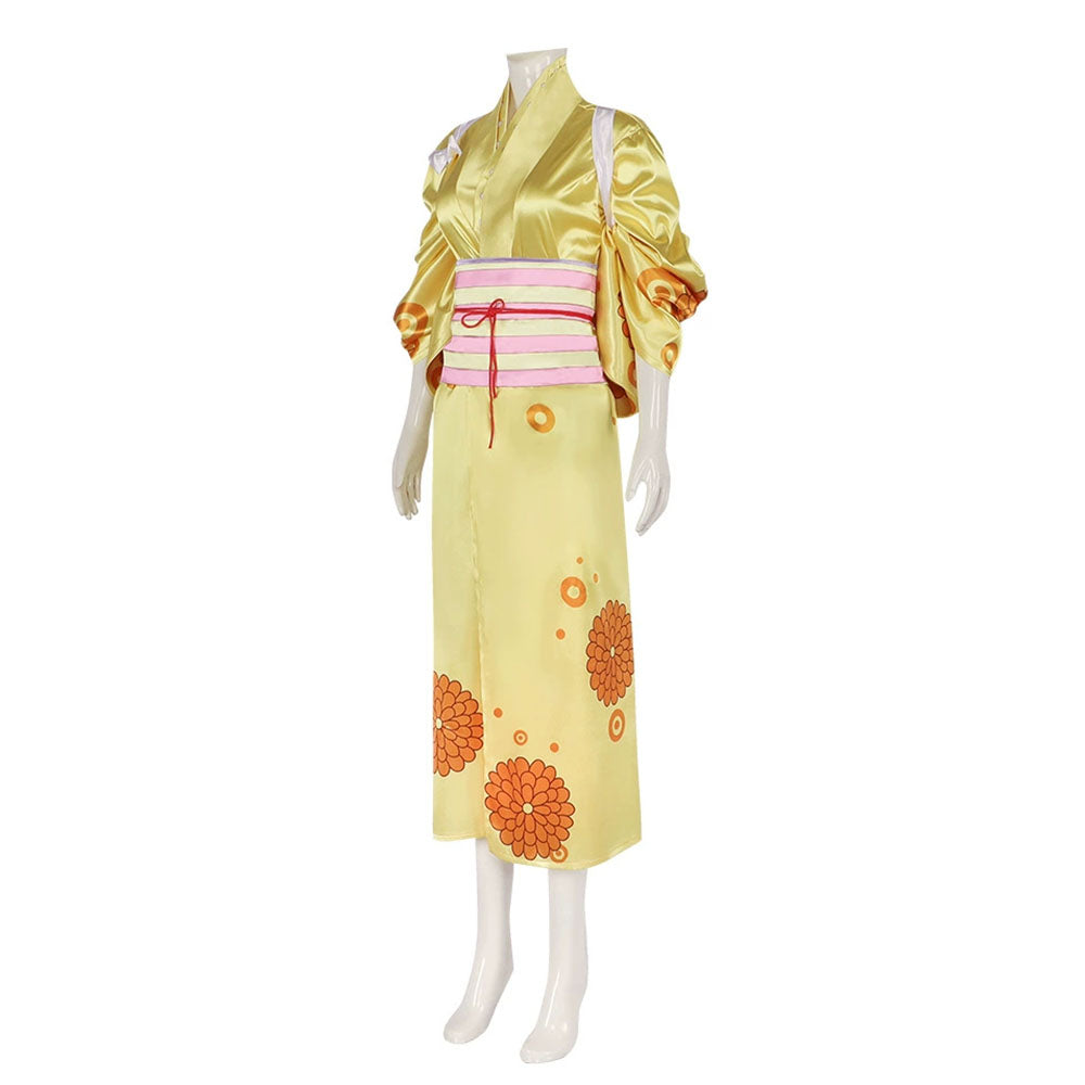 Anime One Piece Costume Kikunojo Cosplay Dress Kit