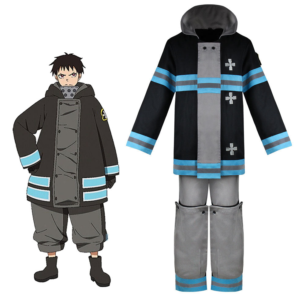 Fire Force Costume Shinra Kusakabe Cosplay Uniform outfit Costume Kit
