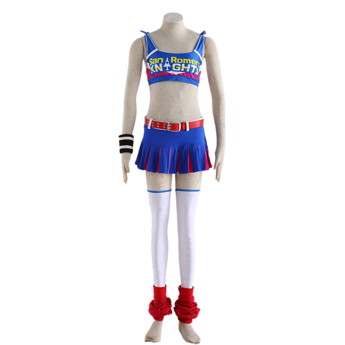 Game Lollipop Chainsaw Costume Juliet Cheerleading Cosplay Outfit Kit with Accessories