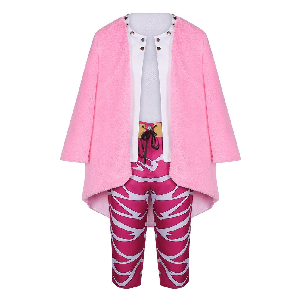One Piece Costume Donquixote Doflamingo Cosplay Costume Outfit Kit