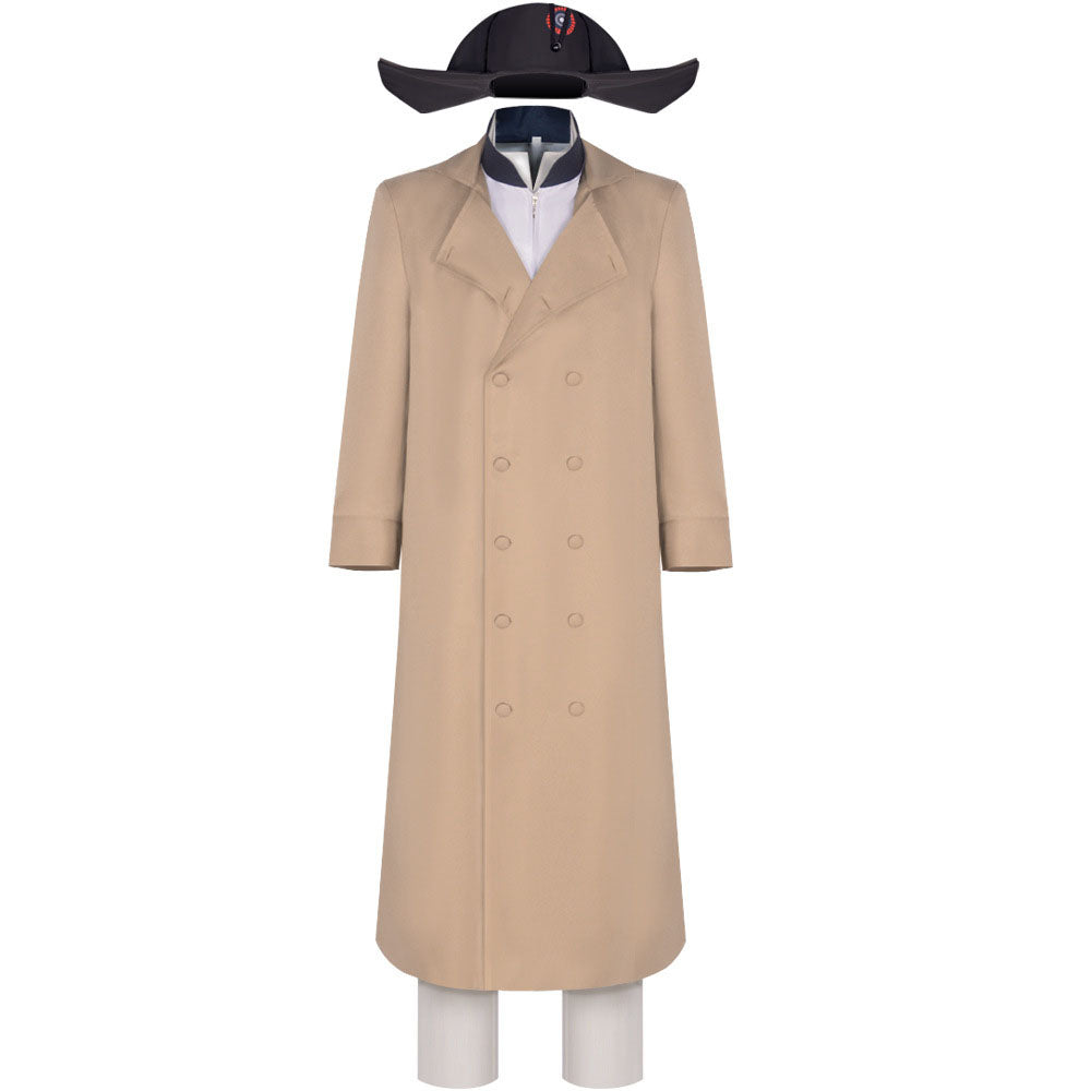 Movie Napoleon Costume Napoleon Cosplay Beige Cloak with Hat