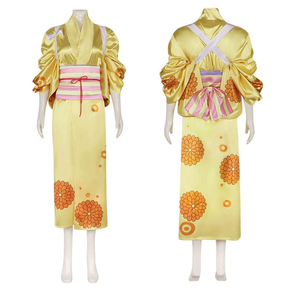 Anime One Piece Costume Kikunojo Cosplay Dress Kit