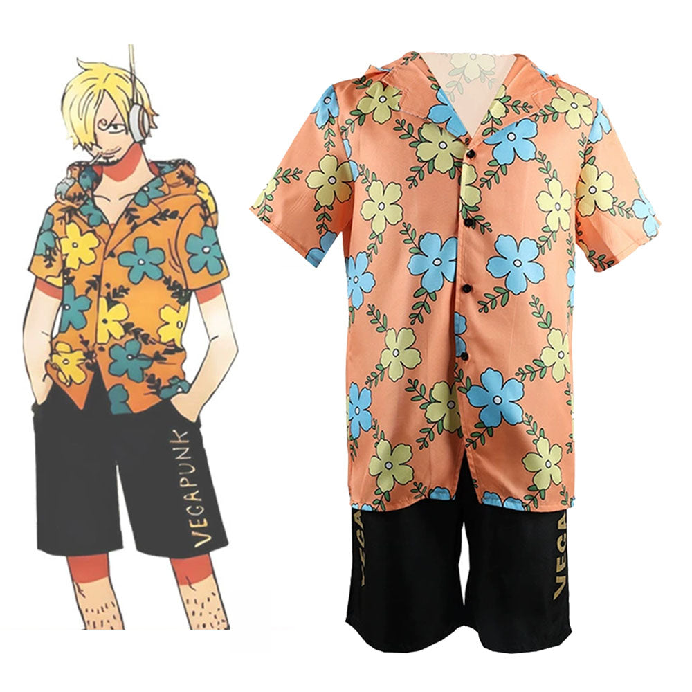 One Piece Costume Vinsmoke Sanji Cosplay Outfit Kit
