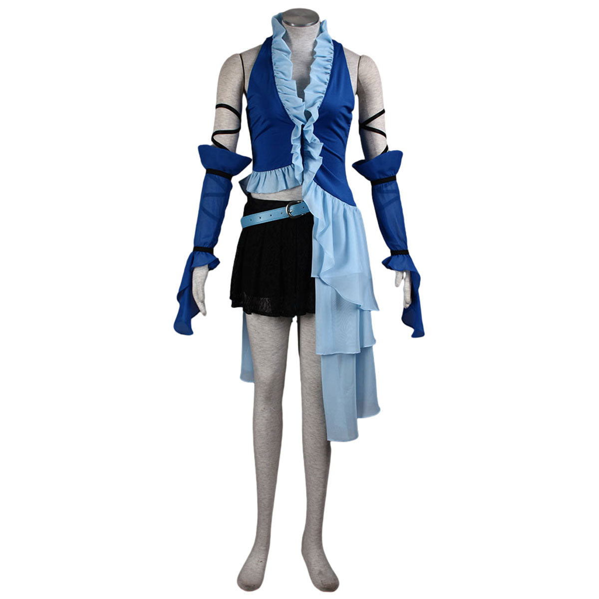 Final Fantasy 10 Yuna Cosplay Costume Outfit Kits with Accessories