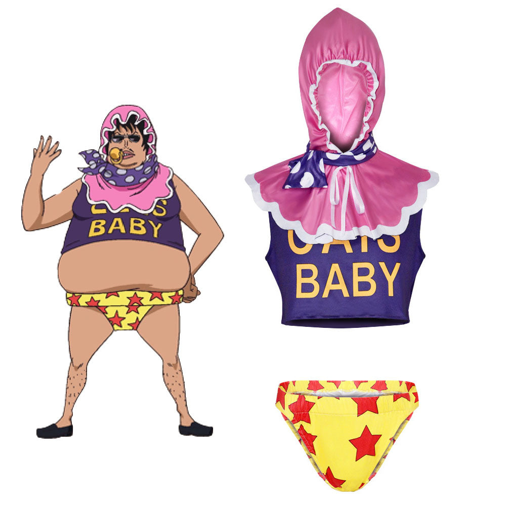 One Piece Costume Senor Pink Cosplay full Outfit Costume Kit