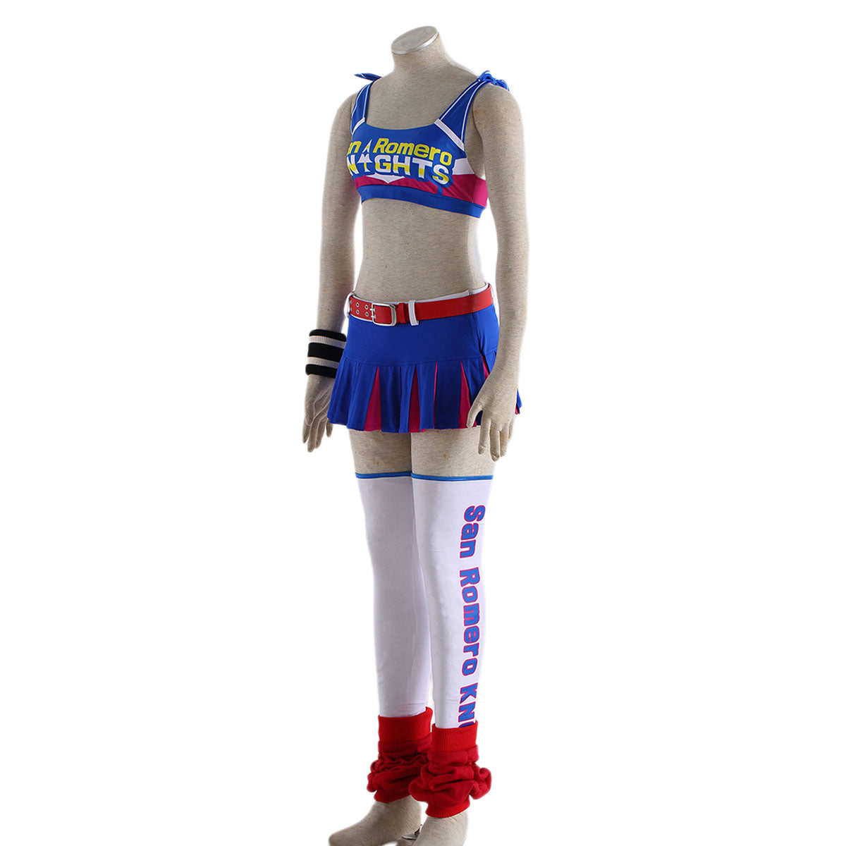 Game Lollipop Chainsaw Costume Juliet Cheerleading Cosplay Outfit Kit with Accessories