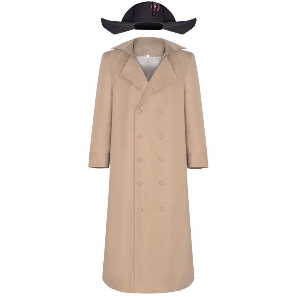Movie Napoleon Costume Napoleon Cosplay Beige Cloak with Hat