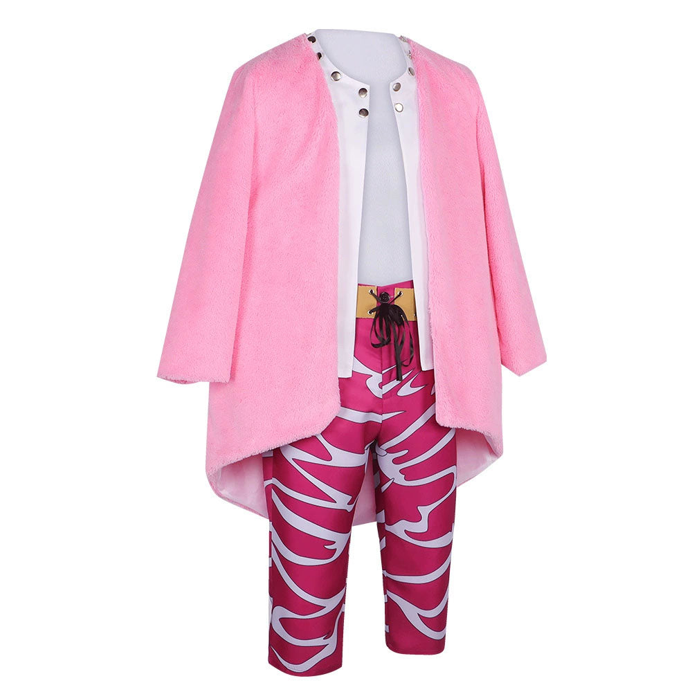 One Piece Costume Donquixote Doflamingo Cosplay Costume Outfit Kit