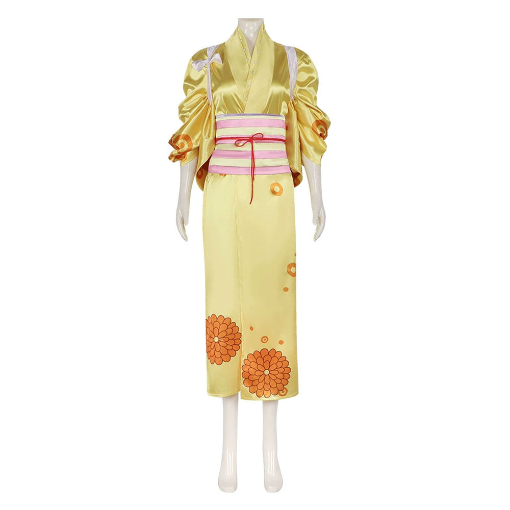 Anime One Piece Costume Kikunojo Cosplay Dress Kit