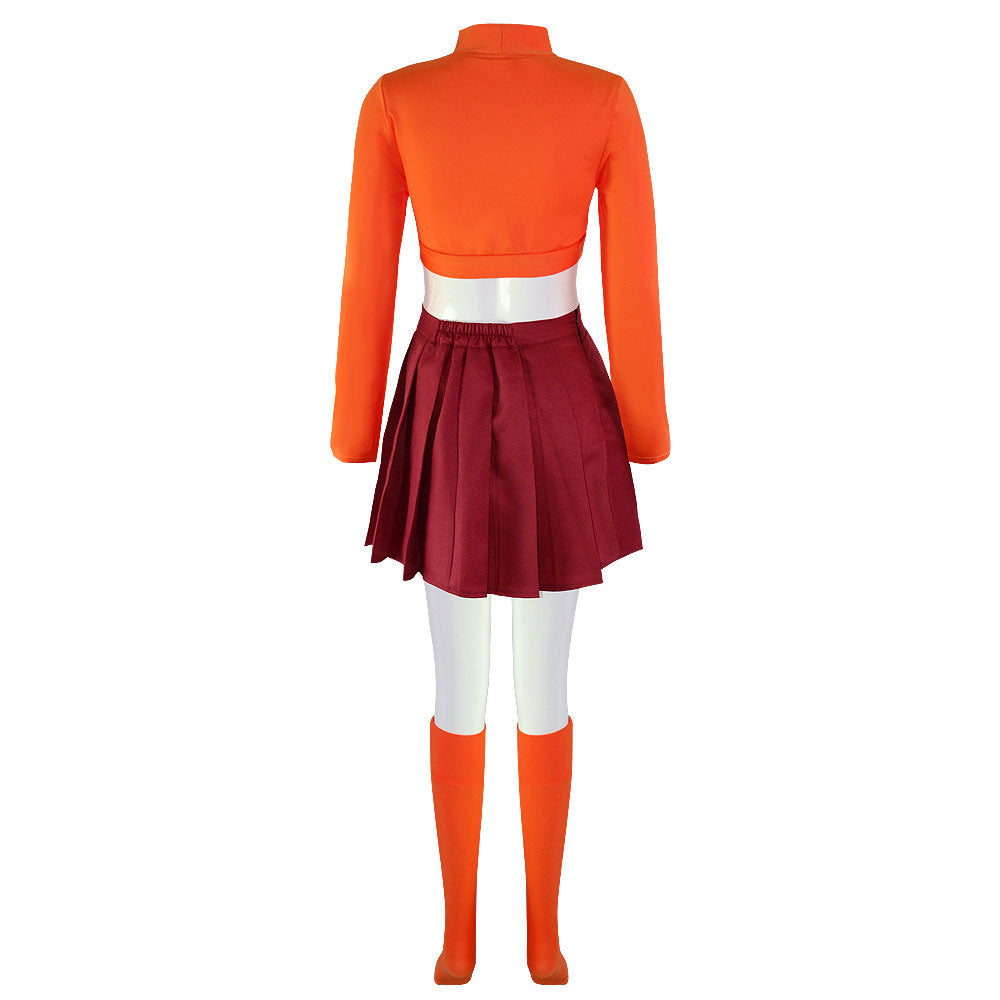 Scooby Doo Costume Velma Cosplay Dress Costume Kit