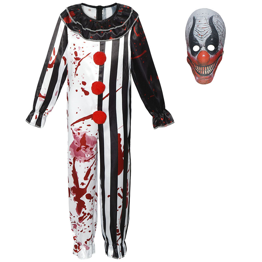 Terrifier Costumes Joker Bloody Cosplay outfit Costume Kit with Mask for Men and Kids