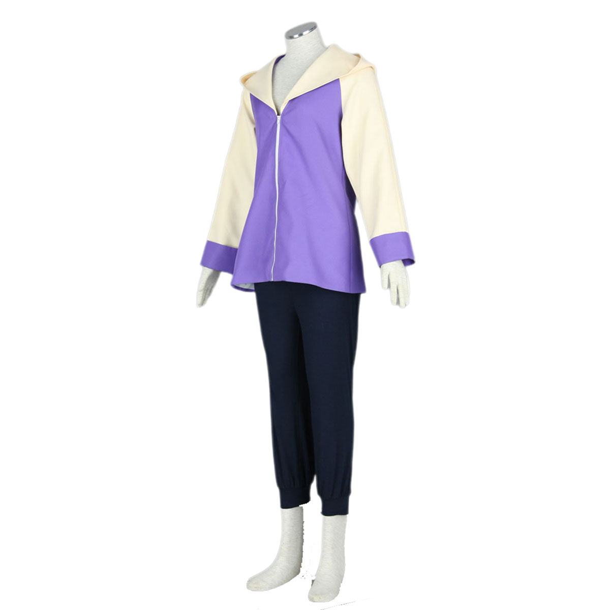 Anime Naruto Shippuden Hyuuga Hinata Cosplay Costume Outfit Kit with Wig