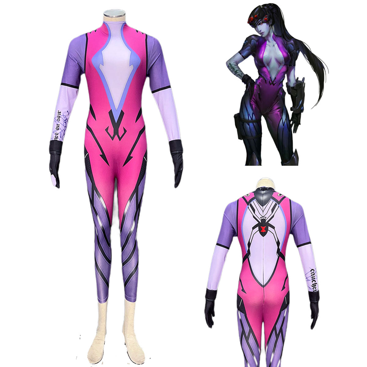 Overwatch Costume Widowmaker Stretchable Cosplay Jumpsuit Kit
