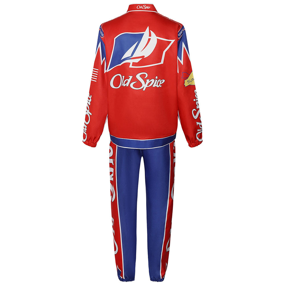 Ricky Bobby Costume Red Racing Suits full Outfit Kit with Hat