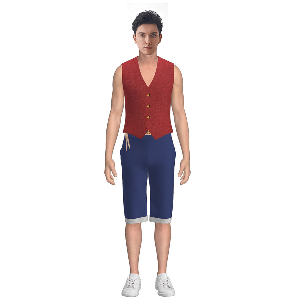 Movie One Piece Costume Monkey D. Luffy Cosplay Costume Outfit Kit