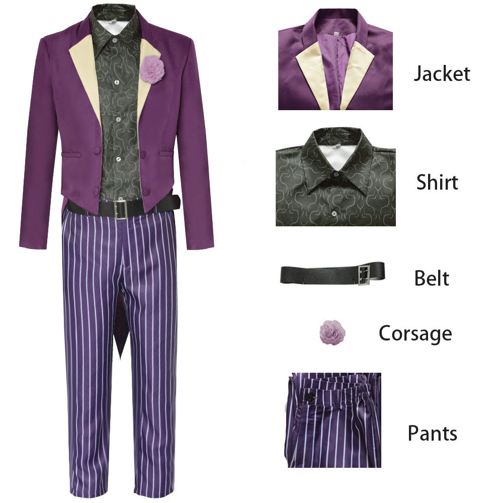 Mortal Kombat 11 Costume the Joker Cosplay Purple Outfit Costume Kit