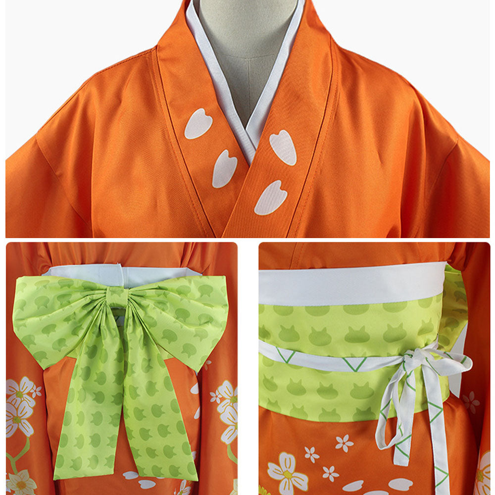 Danganronpa Costume Saionji Hiyoko Cosplay full Kimono Outfit Costume Kit