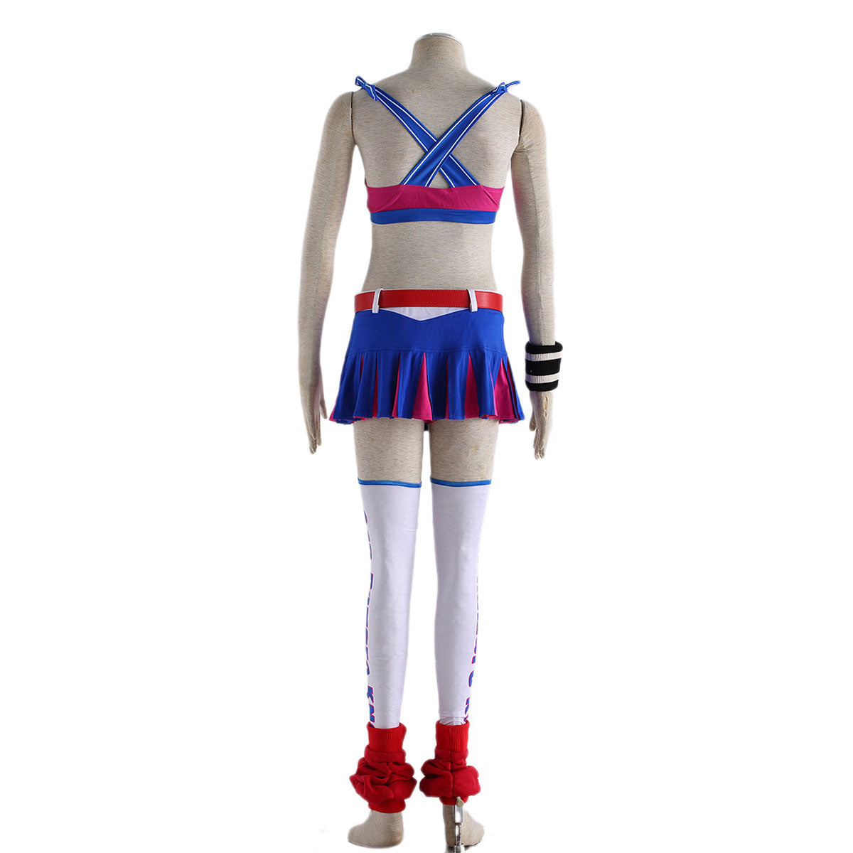 Game Lollipop Chainsaw Costume Juliet Cheerleading Cosplay Outfit Kit with Accessories
