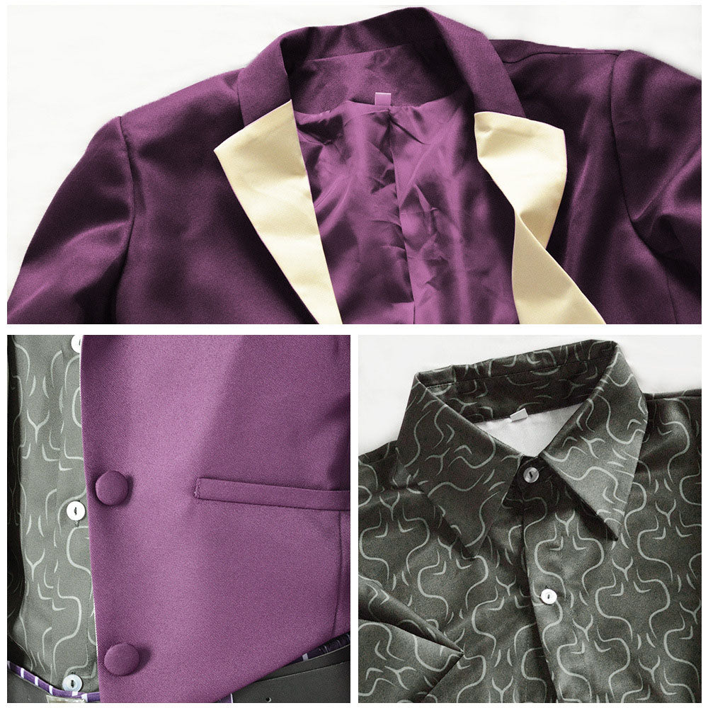 Mortal Kombat 11 Costume the Joker Cosplay Purple Outfit Costume Kit