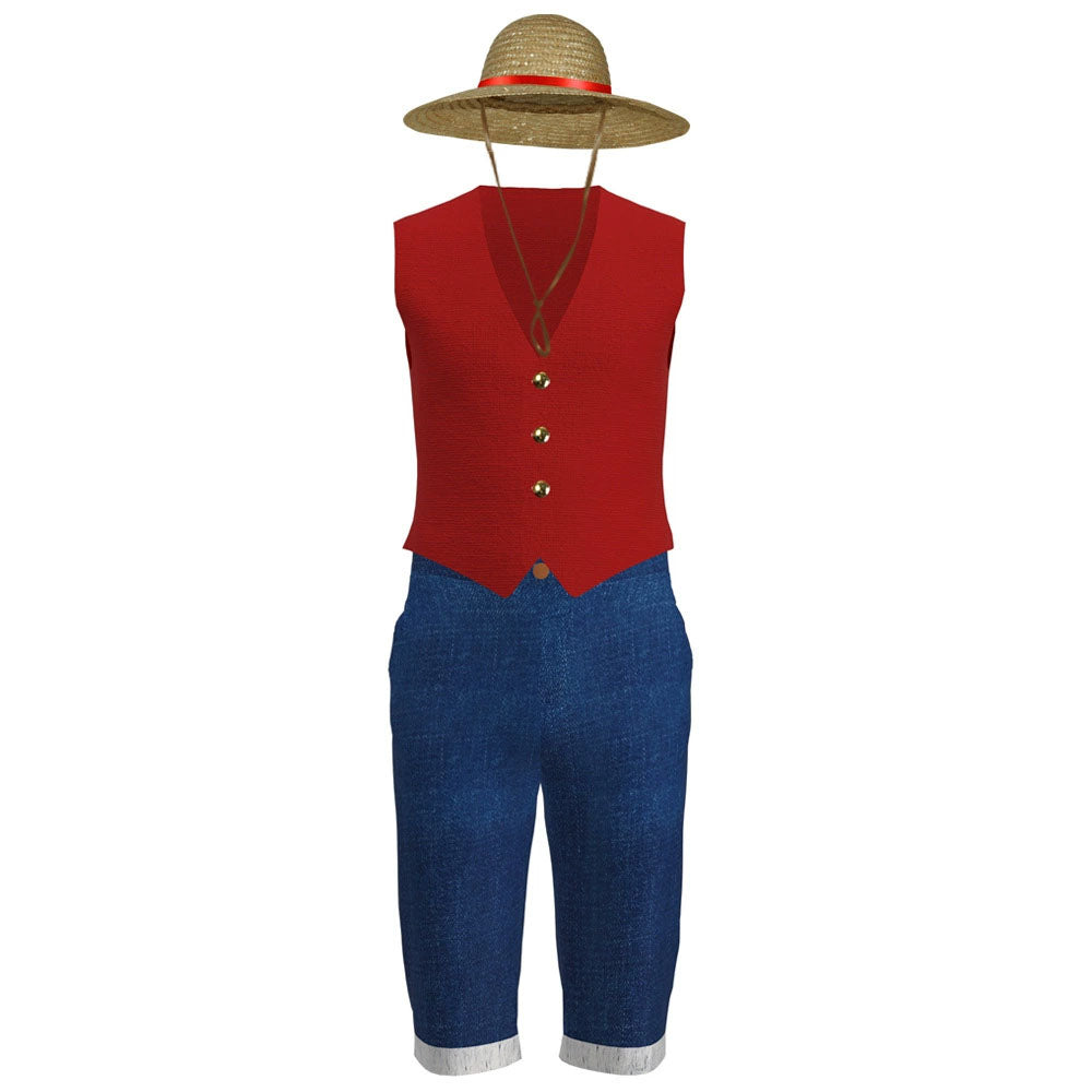 Movie One Piece Costume Monkey D. Luffy Cosplay Costume Outfit Kit