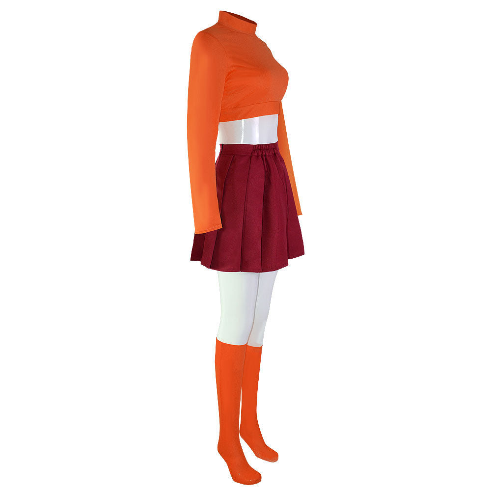 Scooby Doo Costume Velma Cosplay Dress Costume Kit