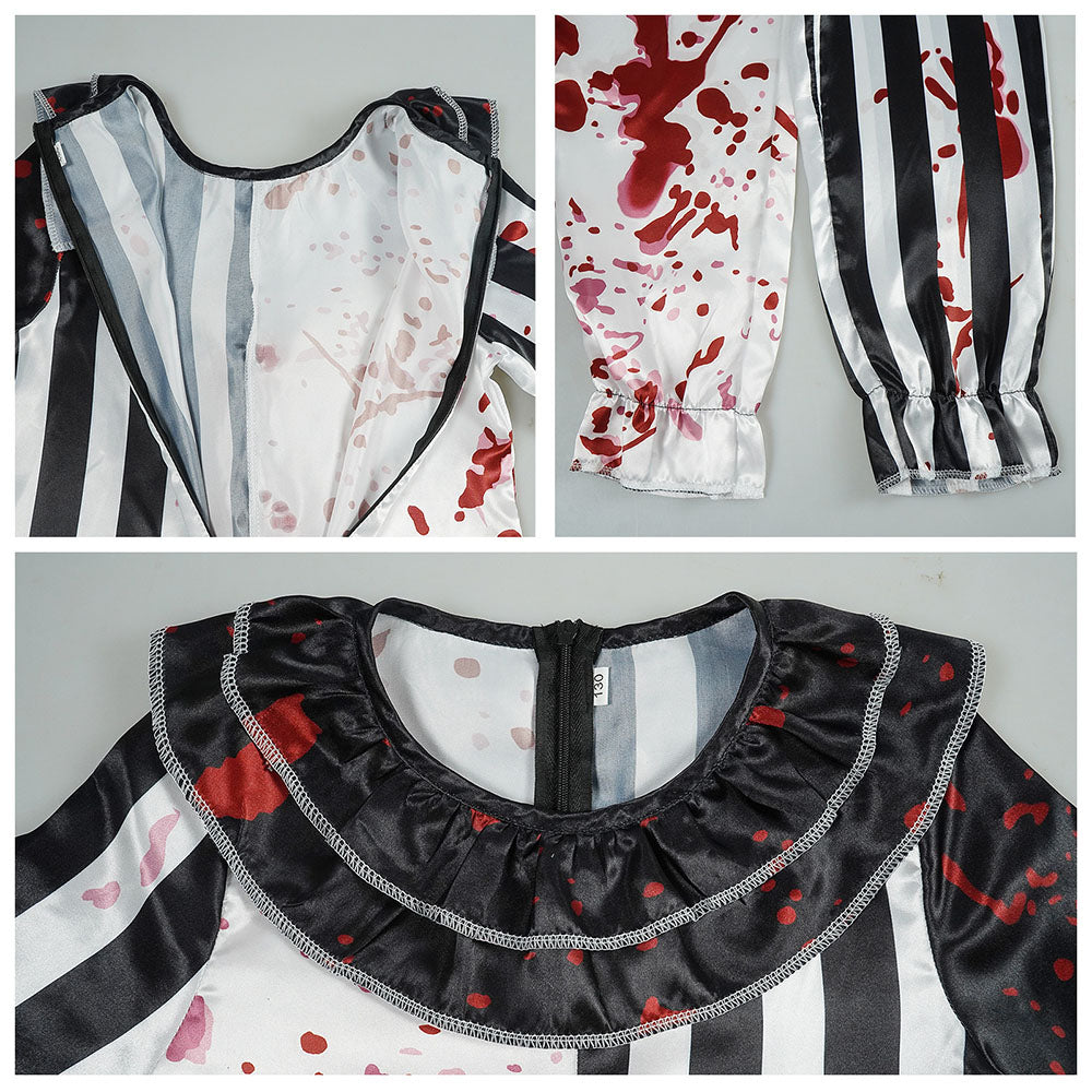 Terrifier Costumes Joker Bloody Cosplay outfit Costume Kit with Mask for Men and Kids