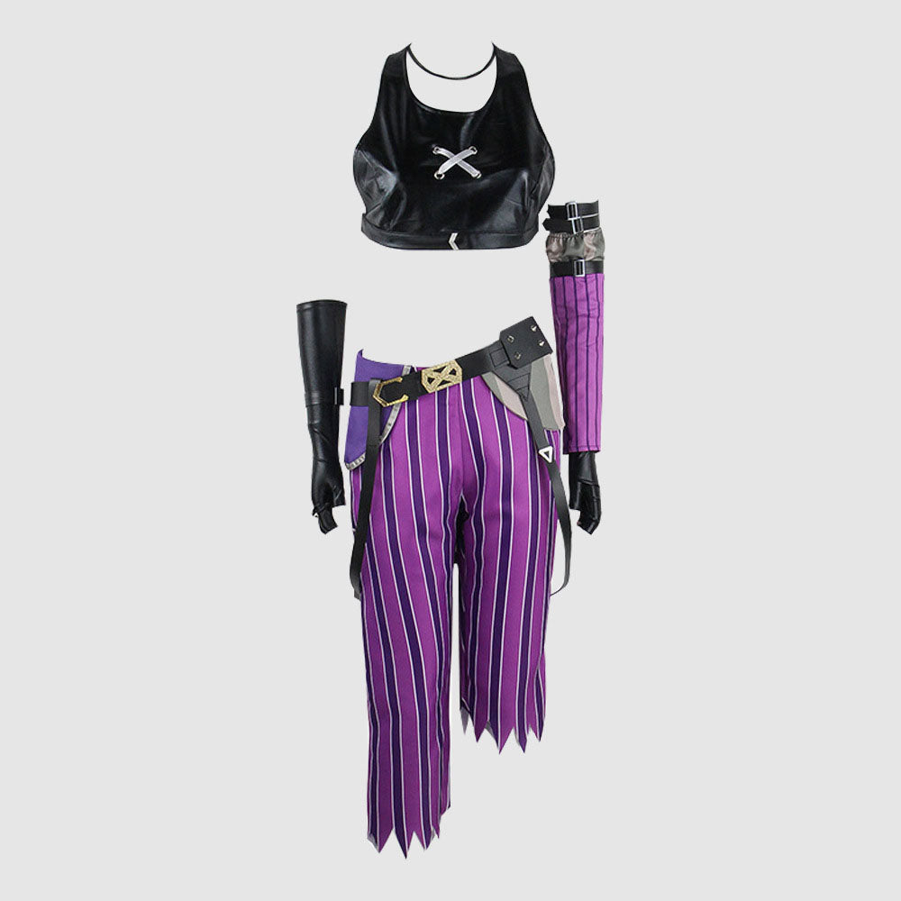 League of Legends(LoL) Costume Jinx Cosplay full Outfit Costume Kit