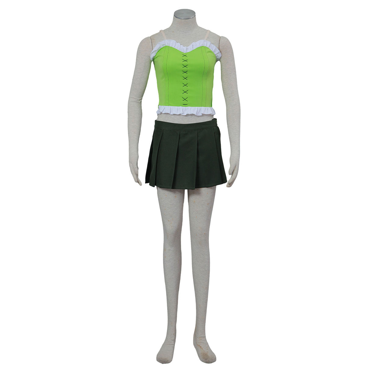 Fairy Tail Costume Lucy Heartfilia Cosplay Green Outfit Kit with Eridanus