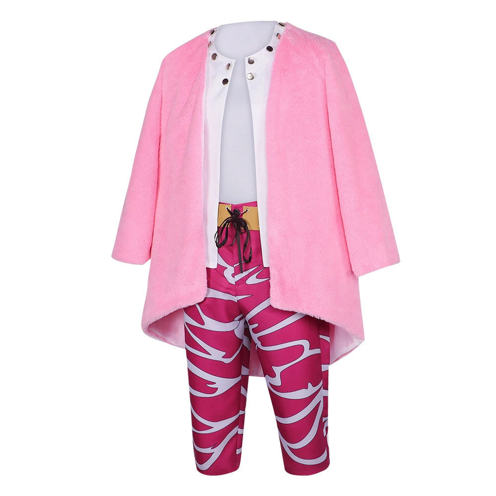 One Piece Costume Donquixote Doflamingo Cosplay Costume Outfit Kit