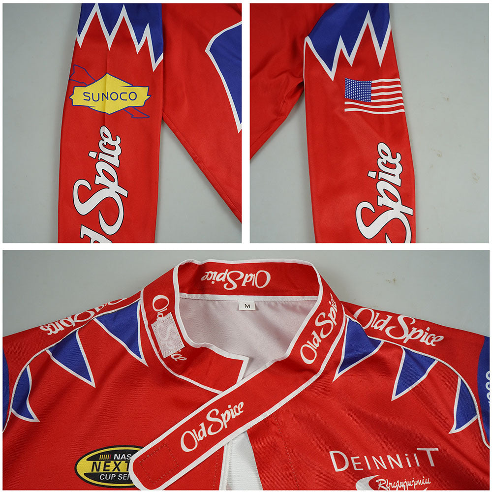 Ricky Bobby Costume Red Racing Suits full Outfit Kit with Hat