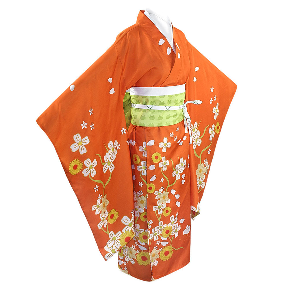 Danganronpa Costume Saionji Hiyoko Cosplay full Kimono Outfit Costume Kit