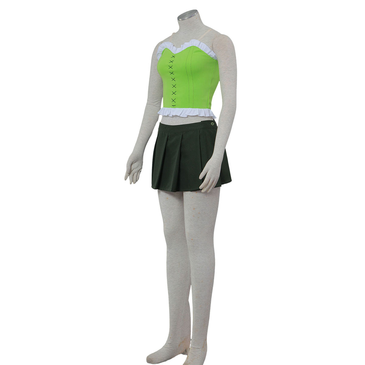 Fairy Tail Costume Lucy Heartfilia Cosplay Green Outfit Kit with Eridanus
