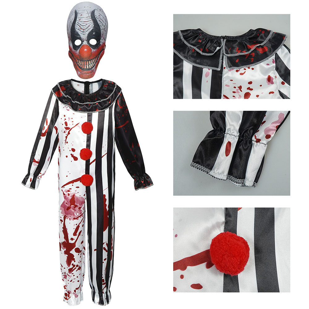 Terrifier Costumes Joker Bloody Cosplay outfit Costume Kit with Mask for Men and Kids