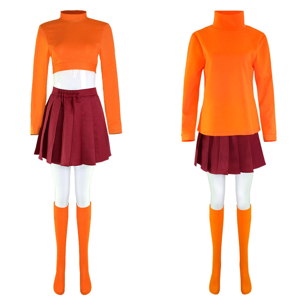 Scooby Doo Costume Velma Cosplay Dress Costume Kit
