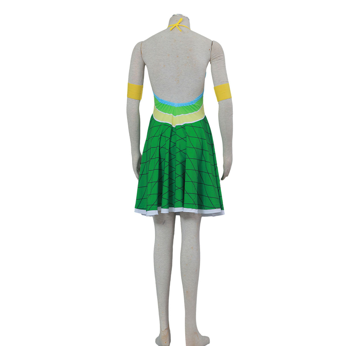 Fairy Tail Costume Wendy Marvell Cosplay Green Dress with Arm Bracers