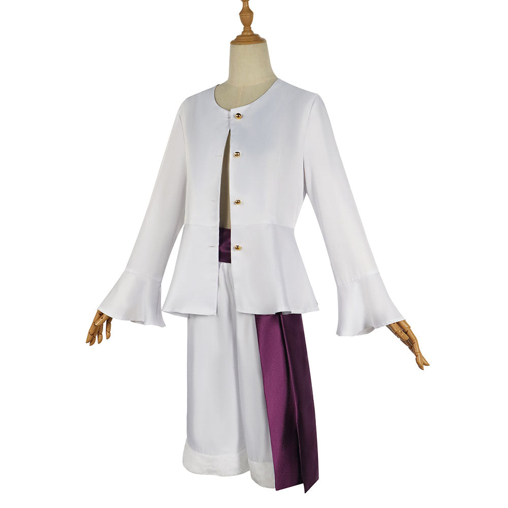 One Piece Costume Gear 5 Luffy Cosplay White Costume Outfit Kit