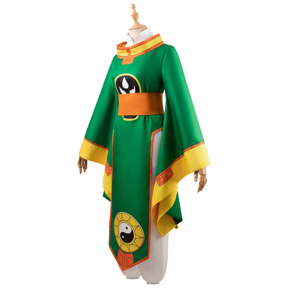 Cardcaptor Sakura Costume Syaoran Li Fighting Cosplay Green Costume Outfit Kit