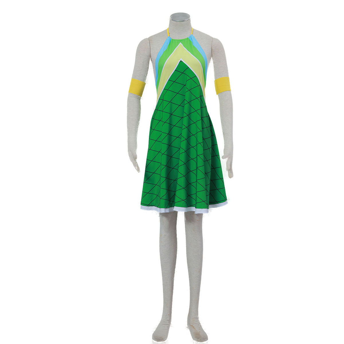 Fairy Tail Costume Wendy Marvell Cosplay Green Dress with Arm Bracers