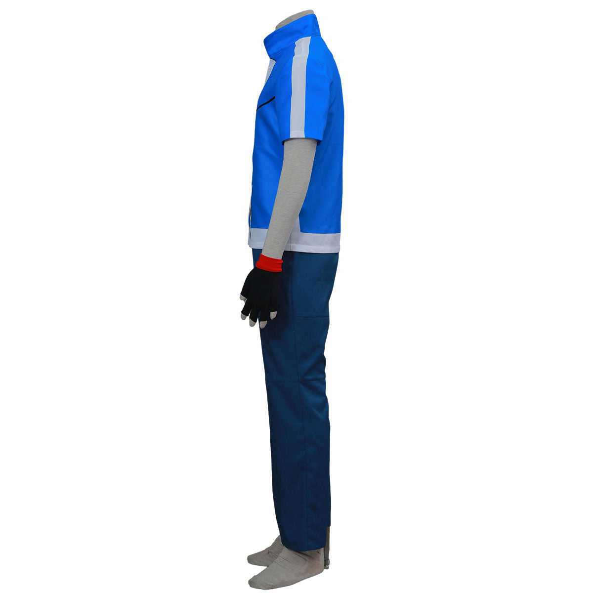 Pokemon Trainer Ash Ketchum Short Sleeve Costume Kit with Hat and Gloves