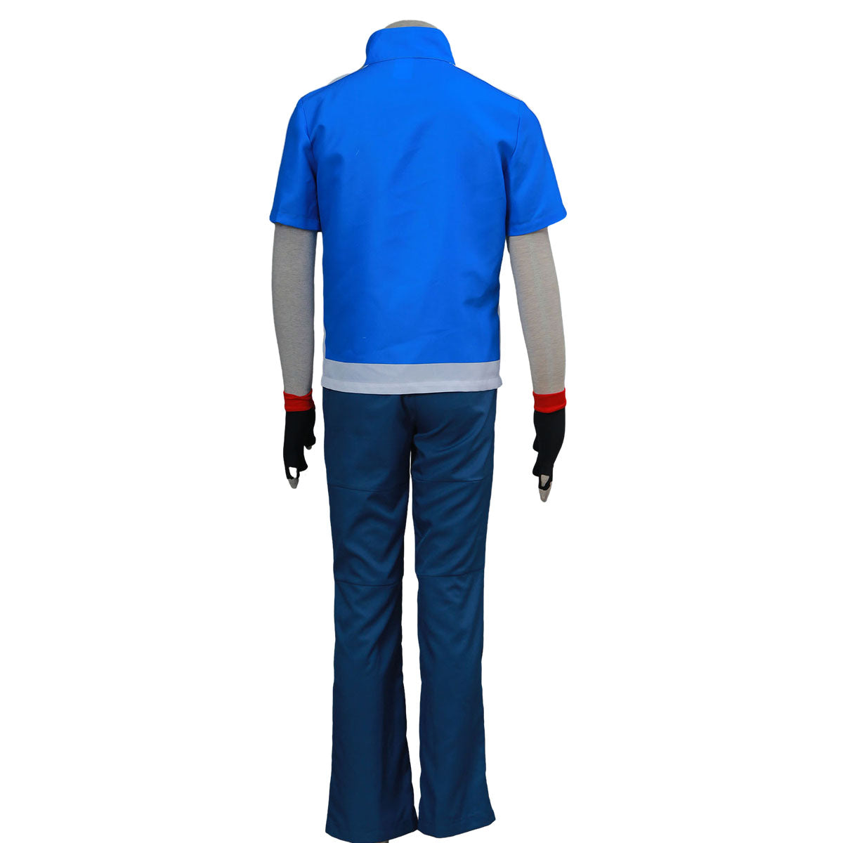 Pokemon Trainer Ash Ketchum Short Sleeve Costume Kit with Hat and Gloves