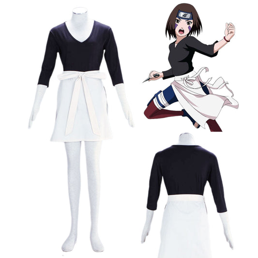 5PCS Naruto Costume Rin Nohara Cosplay Outfit Kit for Women and Kids
