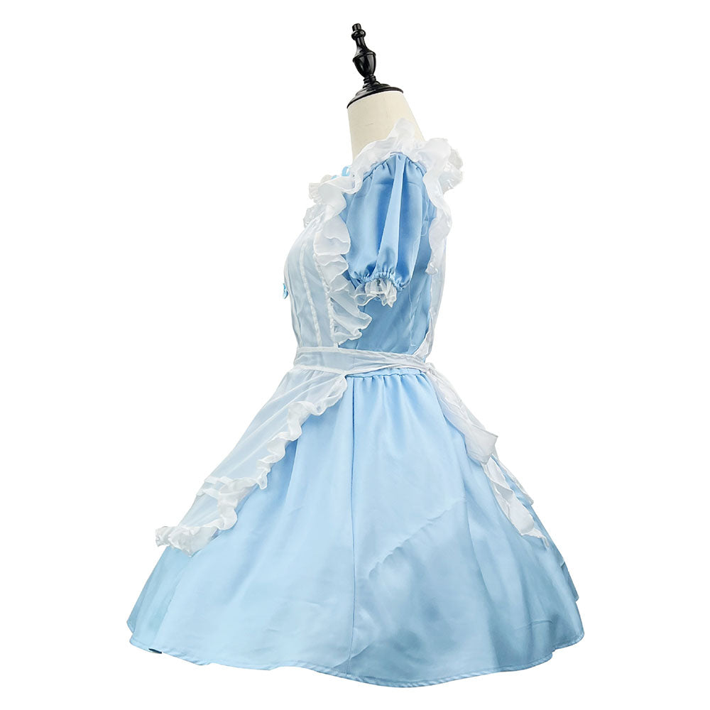 Alice's Adventures in Wonderland Costume Alice Cosplay Dress Kit with Headband