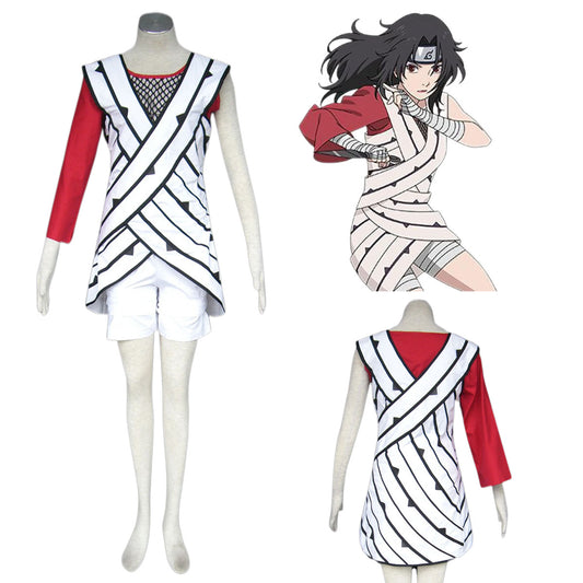 5PCS Naruto Costume Kurenai Yuhi Cosplay Outfit Kit for Women and Kids